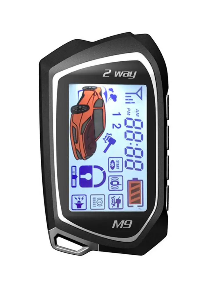 

2 Way Car Alarm System EC201-M9 With 1.73 Inch Big LCD Pager Display Remote Starter Turbo Timer Mode Shock Warning DC12V