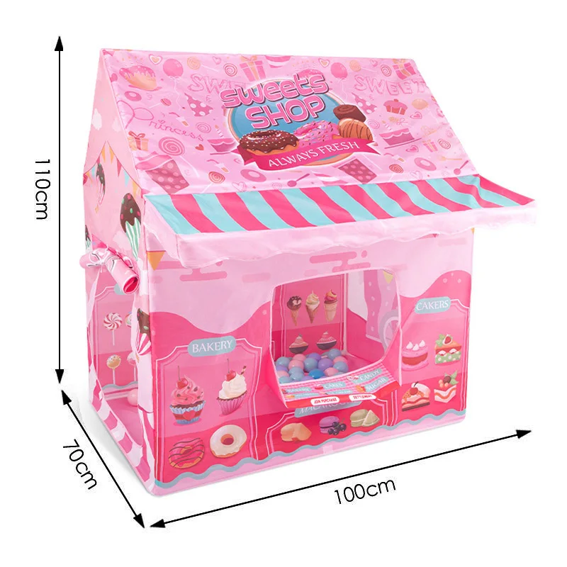 Детский внутренний игровой домик, игрушечная палатка для маленьких мальчиков и девочек, принцессы, ролевые игры, маленький домик, подарок - Цвет: Розовый