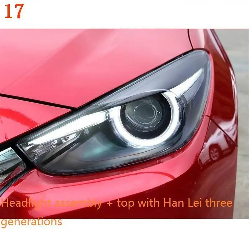 Neblineros Led Para Авто дневные ходовые Боковые указатели поворота передние противотуманные фары автомобильные фары в сборе для Mazda Axela