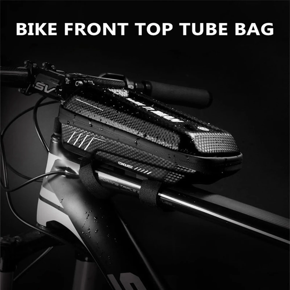 WILD MAN Bicycle Top Tube Bag Rainproof Waterproof Mountain Bike Bag Mtb Front Bag 6.2inch Mobile Phone Case Cycling Accessories