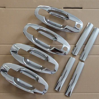 

New ABS Chrome Door Handle Covers trim + Cup Bowl For Hyundai Santa Fe 2001 2002 2003 2004 2005 2006 Free Drop Shipping