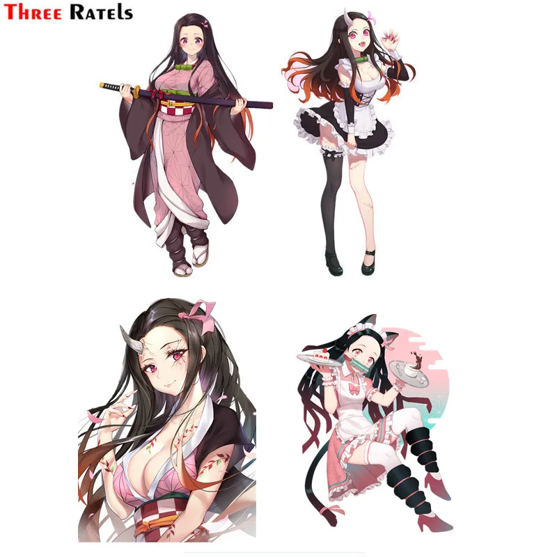 Наклейка для кузова автомобиля Three Ratels F578 Kamado Nezuko Kimetsu No Yaiba | Автомобили и