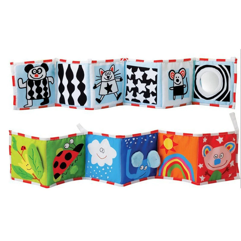 Baby Toys Crib Bumper Newbron Cloth Book Infant Rattles Knowledge Around Multi-Touch Colorful Bed Bumper Baby Toys 0-12 Months