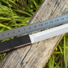 Нож Катана D2 Tanto Point Satin Blade Ebony Ручка с фиксированным лезвием ножи с деревянной оболочкой H1012