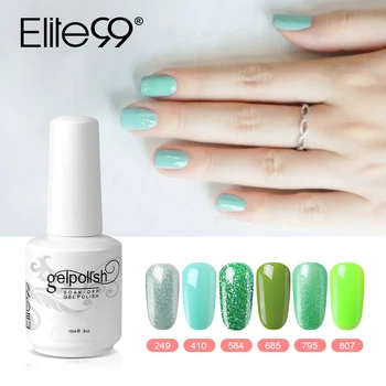 

Elite99 15ml Nail Art Top Base Coat Green Series UV Gel Nail Polish Soak Off Long Lasting Gel For Nails Manicure Hybrid Varnish