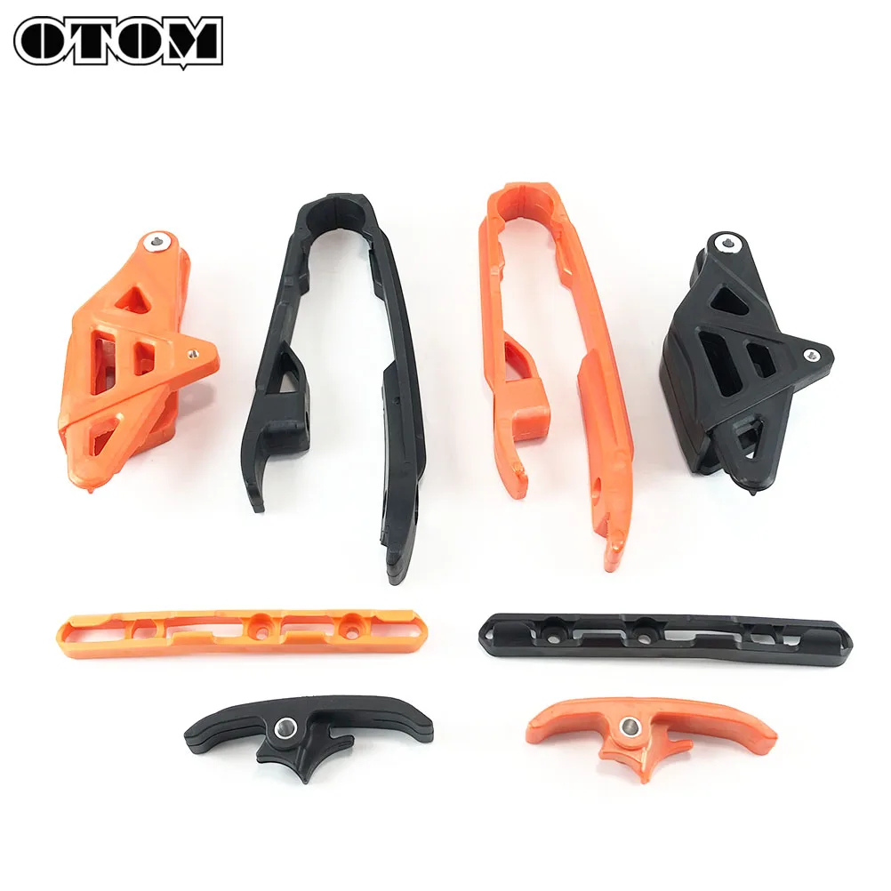 OTOM Motorcycle Swingarm Chain Slider Kit+Chain Guard Guide + Brake Hose Clamp For KTM SXF EXC TC FX 125 150 200 250 450 530 690