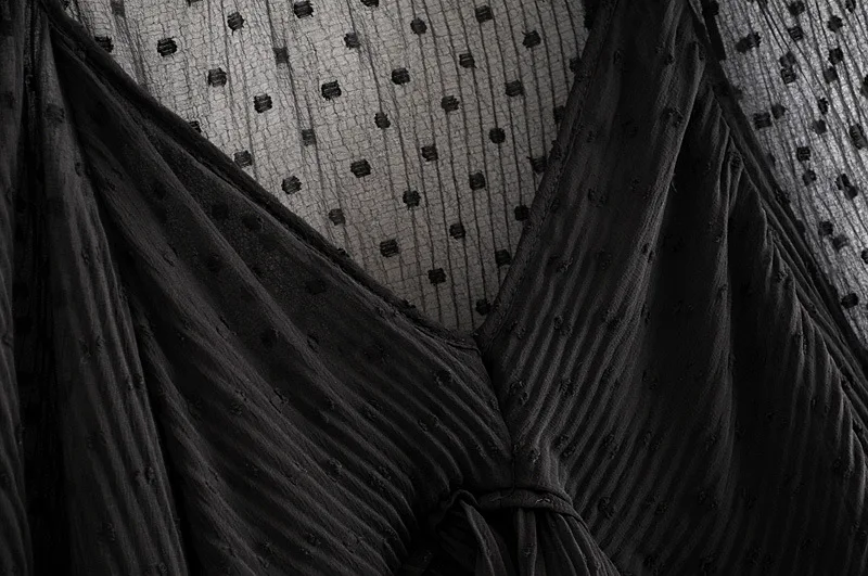 2019 летняя и осенняя женская новая гофрированная Тюлевая блузка в горошек для