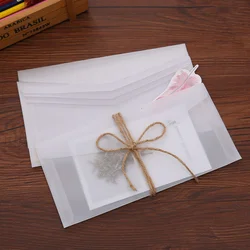 Enveloppe transparente customisée en papier translucide, paquet d'enveloppes, lettre vintage, carton de mariage, écrins pour cartes, 20 pièces/lot, 