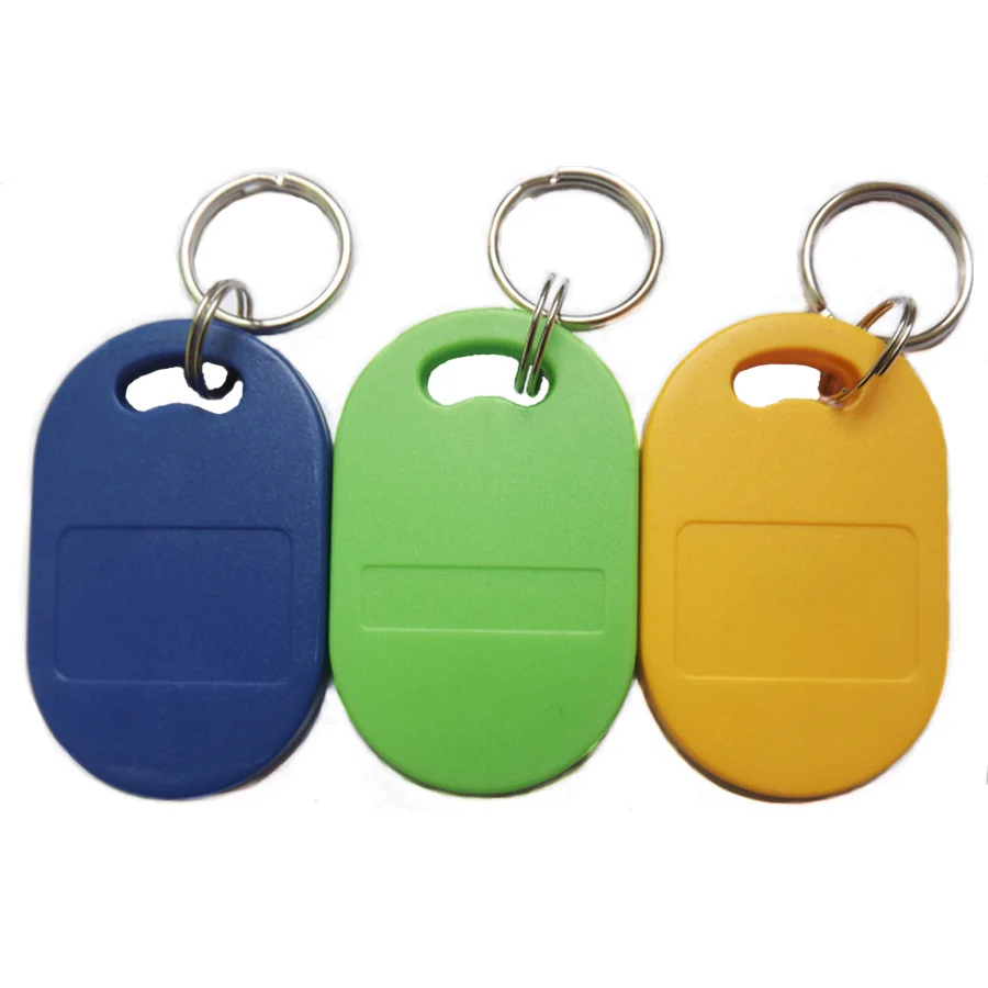 

50pcs RFID Key Kobs 13.56MHz Proximity ABS Key IC Tags Token Ring nfc 1k China Fudan S50 1K Chip Blue Yellow Green