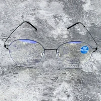 Screwless Titanium Alloy Retro Simplicity Handcrafted Spectacles 12-layer Coated Lens Round Reading Glasses +0.75 to +4 2