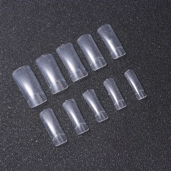 

500pcs Fake Nails Pieces French Manicure Extension Pieces with Pouch for Store Home (Natural Color, Whole Sticking Style)