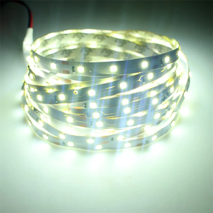 

DC12V RGB Flexible LED Strip Light SMD 5050 2835 RGB Ribbon fita light strip rgb 5M/roll led tape no plug no controller