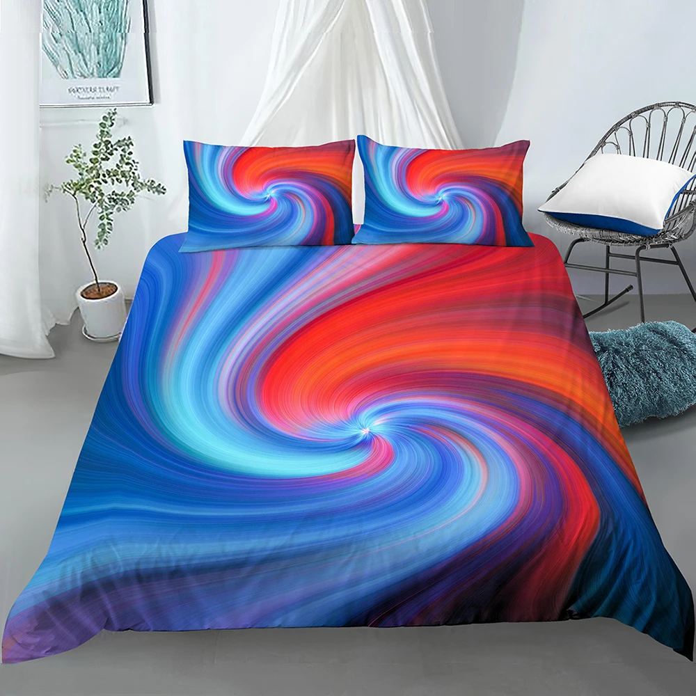 

Colorful Abstract Swirl Pattern Duvet Cover Bedding Set for Bedding Room Quilt Covers Home Bed Decoration King Queen Size
