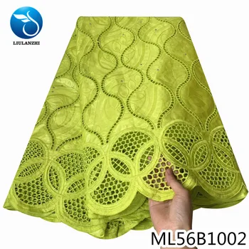 

LIULANZHI High Quality Bazin Riche Fabric Guinea Brocade Soft 100% Cotton 5 yards Hollow out ML56B10