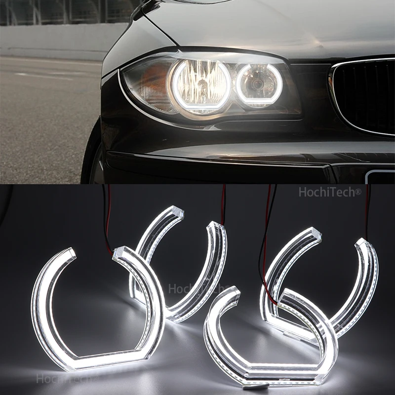 DTM светодиодный Ангельские глазки для хэтчбеков BMW серий 1 E81 E82 E87 E88 галогенные