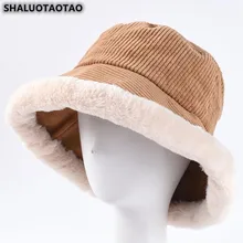 SHALUOTAOTAO, женская шапка, Осень-зима, новая мода, вельветовые шапки, удобные, тепловые, Sombrero, элегантные, Панама, женская шапка