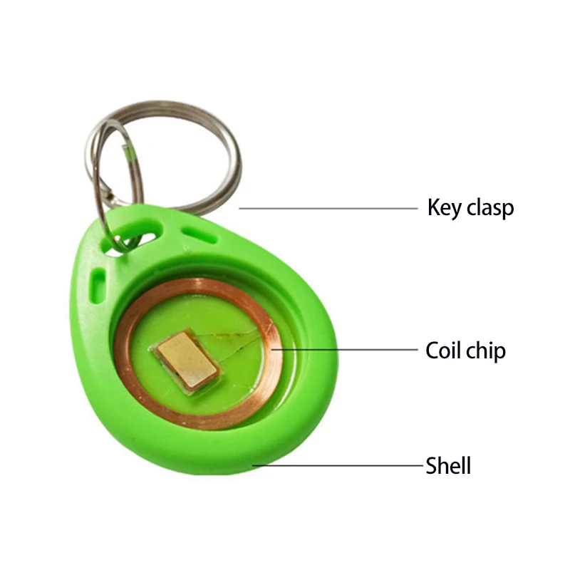 10/100pcs RFID Tag 125Khz Key Copy Rewritable Writable Rewrite RFID  Keyfobs Tag Ring Card Proximity Token Duplicate 9 Colors