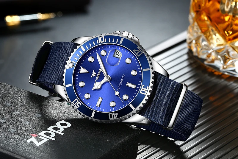 Luxury Brand FNGEEN Mechanical Watch Men Automatic Watch Male Clock Auto Date Men's Watch Luminous Watches Montre Homme 2020