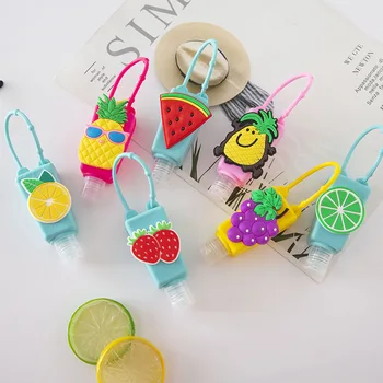 

30ml Cute Fruit Food Silicone Mini Hand Sanitizer Holder Travel Portable Gel Holder Hangable Liquid Dispenser Containers