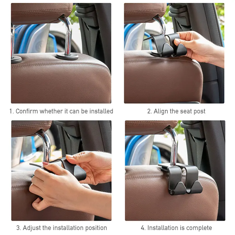 Car Seat Back Hook Hanger for Bags and Phones