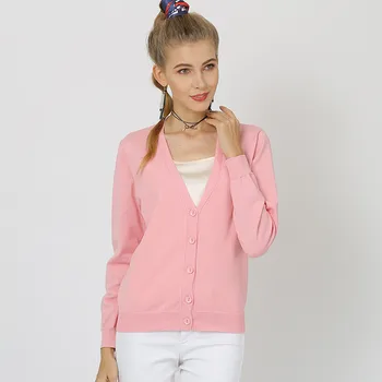 

Knitted Cardigans For Women Solid Sweater Coats Spring Autumn Shirt Ladies V-Neck Jackets Buttons Long Sleeve Tops 4XL D19903