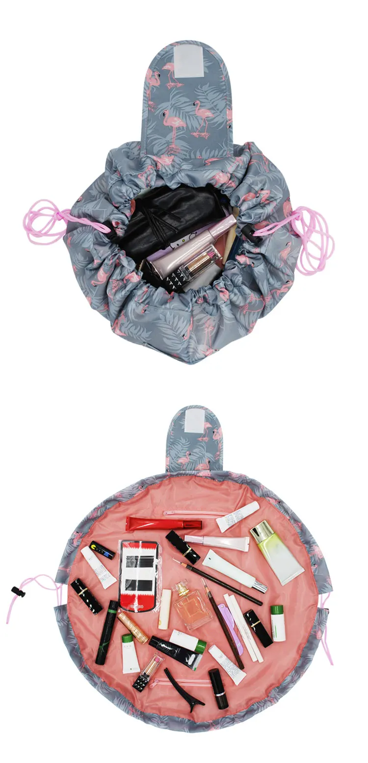 Фламинго органайзер для хранения косметики сумки для ухода за кожей для женщин косметический драгоценный камень шнурок сумка коробка для дома ванная комната