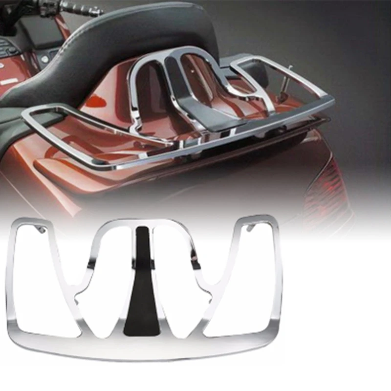 Мотоцикл хромированный багажник багажная стойка алюминиевый для Honda Goldwing Gl1800 Gl 1800 2001- Мотоциклетные аксессуары