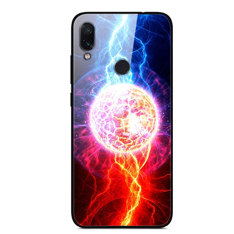 Для Xiaomi Redmi 7 Чехол из закаленного стекла твердая задняя крышка для Xiaomi Redmi Note 7 чехлы для телефонов силикон бампер Coque на Redmi7 Note7 - Цвет: 26