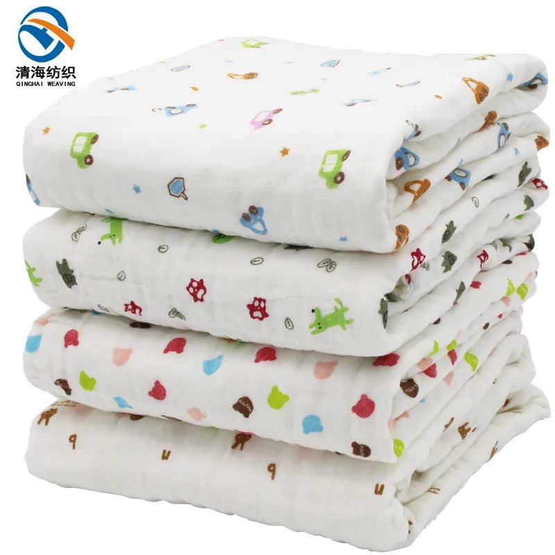 

High Density Six-layer Washing Gauze Bath Towel Cotton Blanket Infants Children Baby Square Blanket