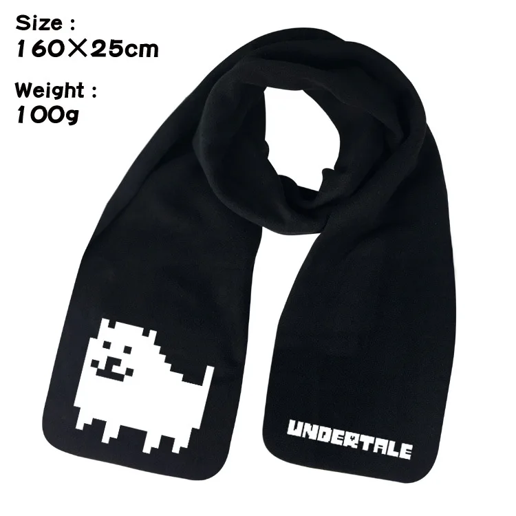 Undertale мужской плюшевый осенний зимний тёплый шарф-шаль на шею Классический длинный Повседневный мягкий шарф 160 см X 25 см