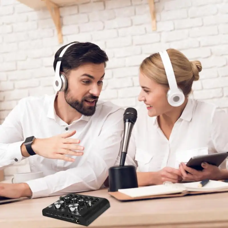 V8 аудио Bluetooth 4,2 гарнитура микрофон K песня стерео прямая трансляция звуковая карта