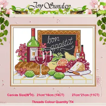 

Wine fruit painting counted 11CT 14CT Cross Stitch Sets DIY wholesale Chinese Cross-stitch Kits Embroidery Needlework Home Decor