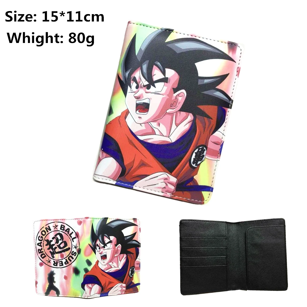 Чехол для паспорта из искусственной кожи с рисунком из мультфильма Dragon Ball Z Goku, держатель для кредитных карт, кожаный чехол для паспорта для мальчиков и девочек, повседневный чехол для паспорта