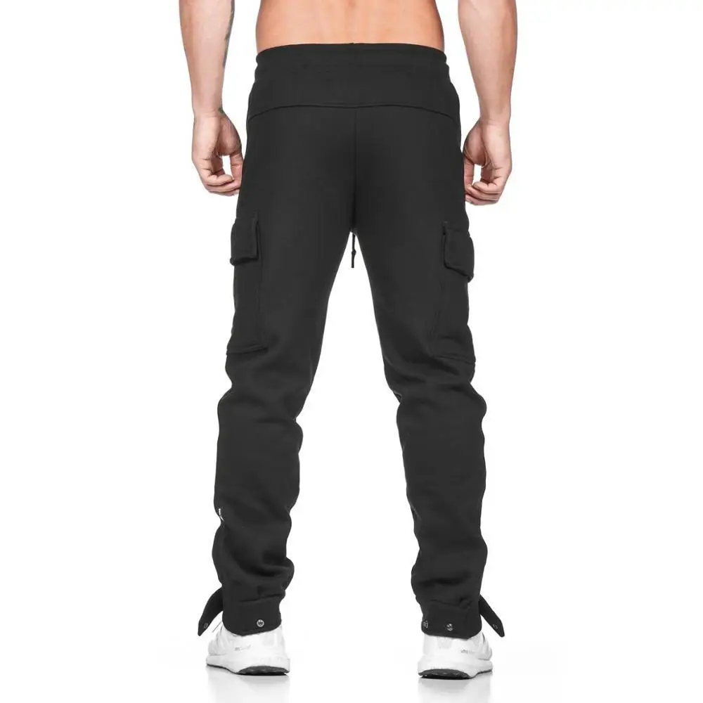 Осень спортивный Штаны Для мужчин Штаны Slim Fit боковой карман тренажерный зал Для мужчин джоггеры Для мужчин s впитывает пот и Штаны брюки для спорта, бега Штаны на открытом воздухе