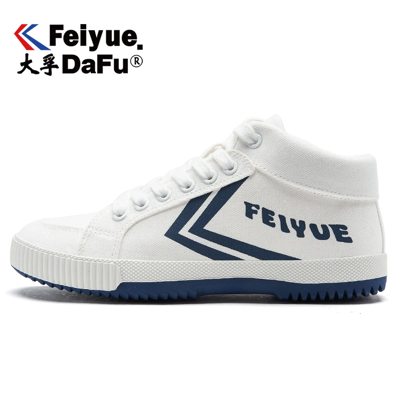 Feiyue/Высокая Повседневная парусиновая обувь; коллекция 8103 года; модная Вулканизированная обувь на плоской подошве; женская и мужская обувь; 3 цвета; эластичная стелька; сезон осень-зима; обувь на плоской подошве