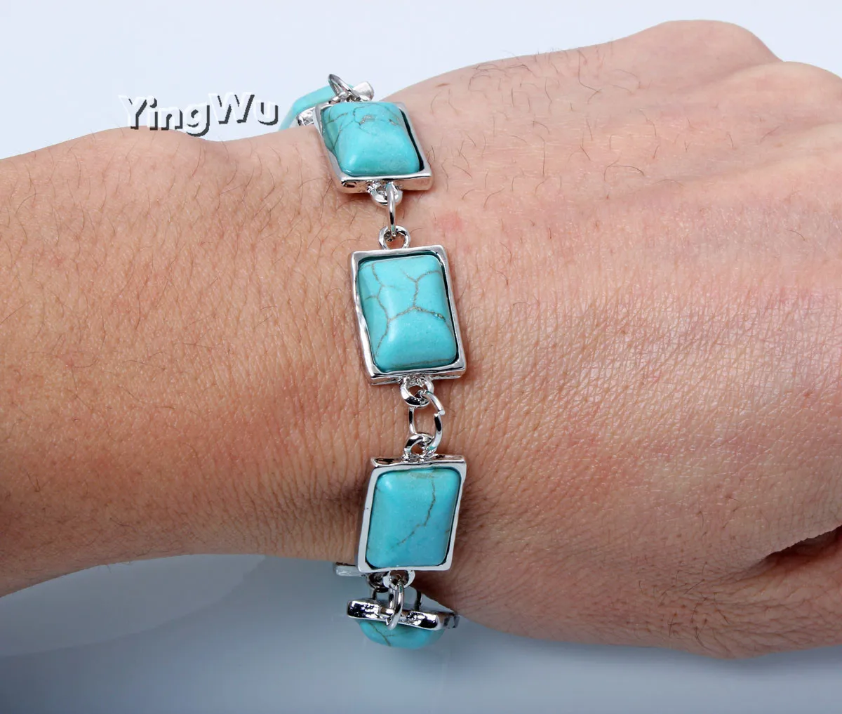 Yingwu, 20 шт., летний браслет-цепочка, натуральный камень, бирюза, бисерные браслеты для женщин, мужчин, ювелирные изделия для лучших друзей, подарки