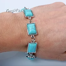 Yingwu, 20 шт., летний браслет-цепочка, натуральный камень, бирюза, бисерные браслеты для женщин, мужчин, ювелирные изделия для лучших друзей, подарки