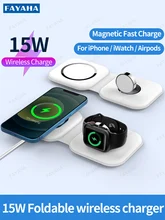 Para magsafe magnético sem fio carregador rápido para iphone 12 pro max 12 mini duo sem fio carregador para apple airpods para apple relógio