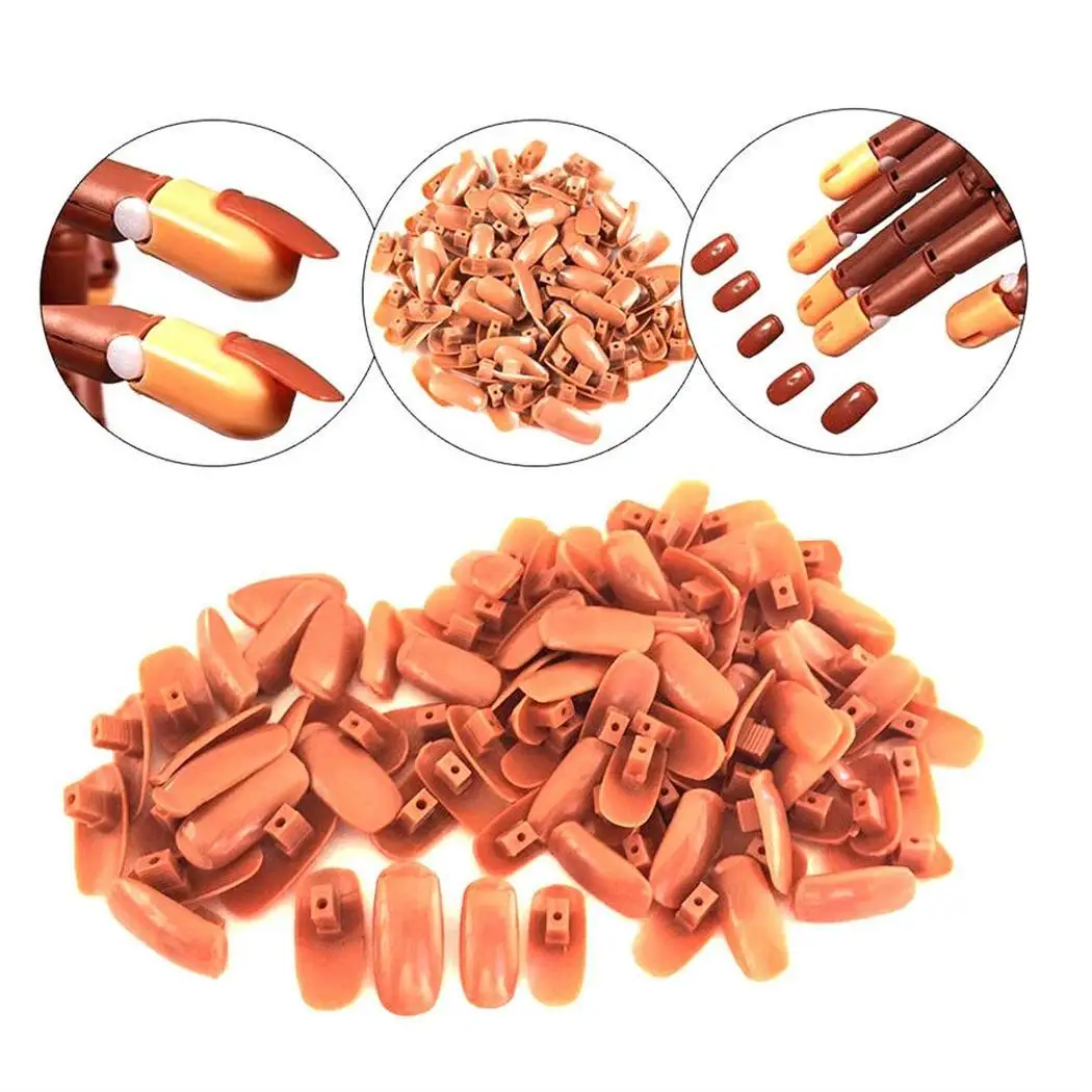 

Flexible Nail Art Tool Practice Replacement Brown Refill Tips