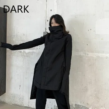 

Dark Irregular Cotton-padded Jacket Women's Mid-length Loose Cotton-padded Jacket 2020 New Winter Women