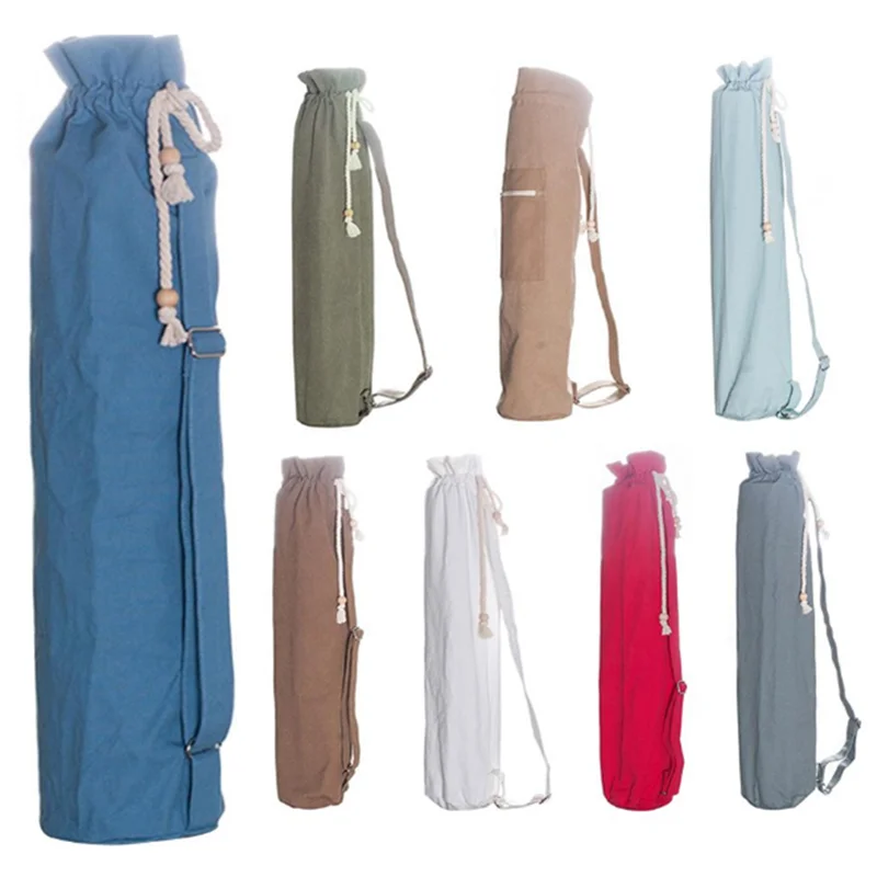 Esterilla de Yoga de lona para mujer, bolsa de Yoga portátil, mochila de Pilates, esterilla de Yoga con correa para el hombro, suministros de almacenamiento