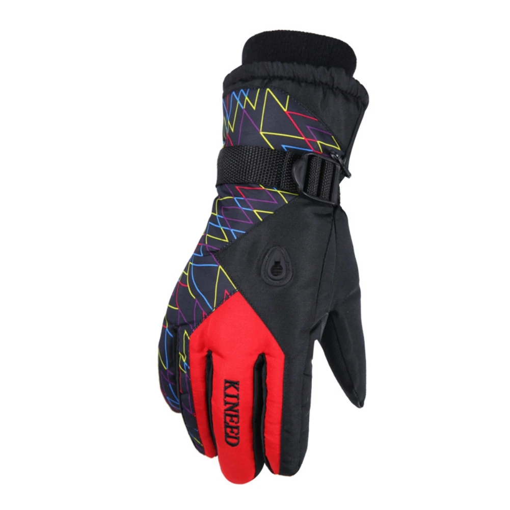 

Warm Snowboard Ski Gloves Soft Durable for Skiing Snowboarding Mountaineering Adjustable Wrist Buckle
