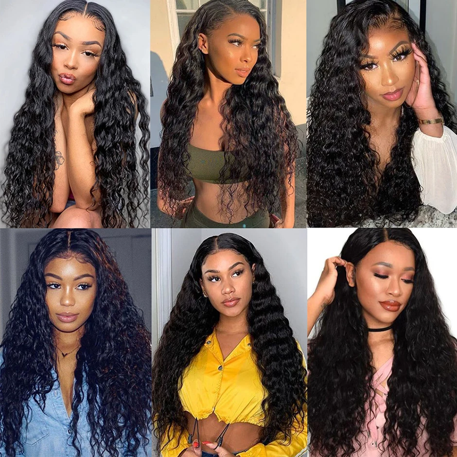 Brazilian Deep Wave Bundles Human Hair Extensions 1/3/4 Bundle Deals Natural Wave Hair 100% Remy Bundles 8-30inch
