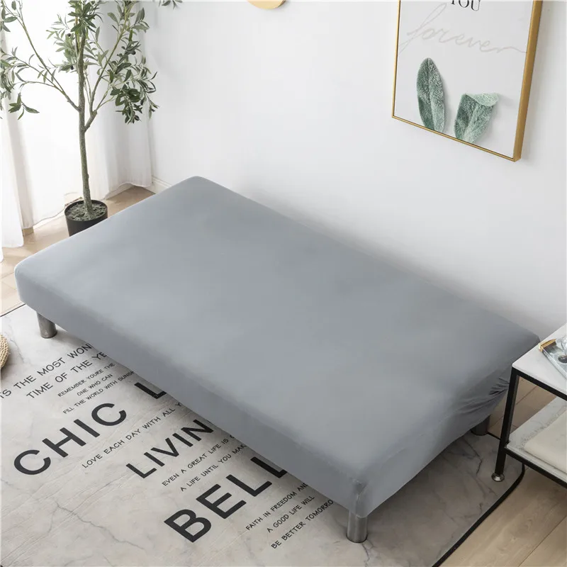 Solid Color Sofa Bed Cover All-inclusive Folding Sofa Covers for Living Roon Tight Wrap Couch Cover Without Armrest funda sofa 4