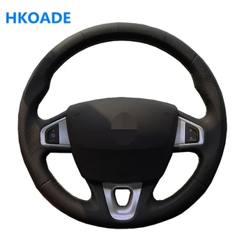 

DIY Black Artificial Leather Car Steering Wheel Cover For Renault Megane 3 2009-2014 Fluence ZE 2009-2016 Scenic 2010-2015