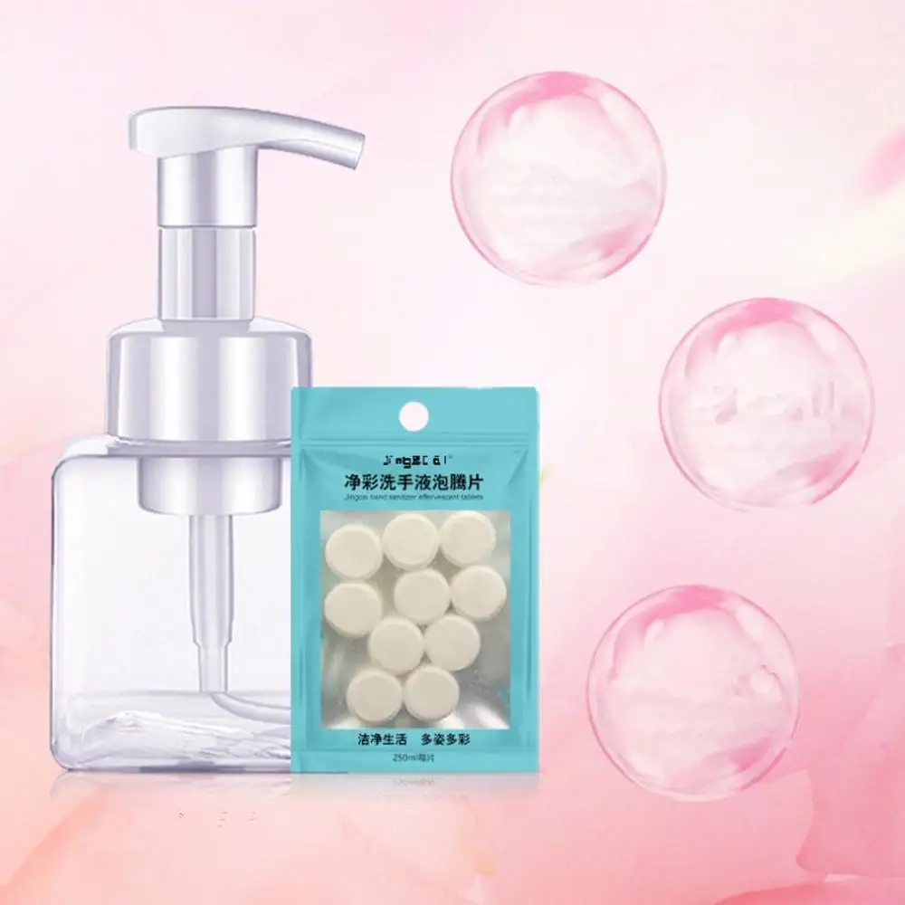 

Foam Soap Dispenser Pump Foam sub-bottle Blister Bottle Empty Plastic Travel Bottle Transparent Liquid Bottle with 10 Tablets