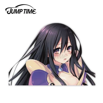 

Jump Time Date a Live Yatogami Tohka Sexy Cute Anime Girl Vinyl Decal Waifu Peeker Big Head Car Stickers