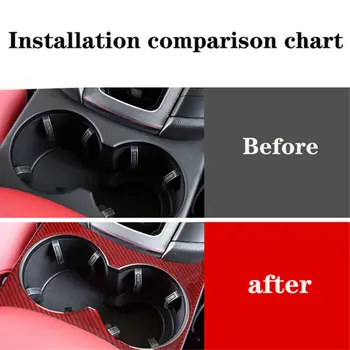

Durable And Practical Red Carbon Fiber Water Cup Storage Panel Cover Trim For Porsche Macan 2014-2019