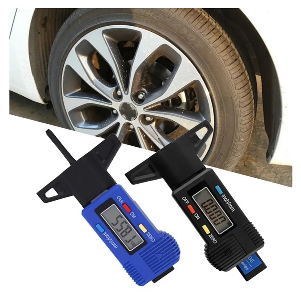 

Digital depth gauge caliper tread depth gauge LCD Tyre tread gauge For Car Tire 0-25.4mm Measurer Tool Caliper