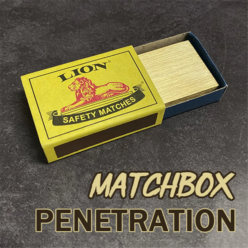 Matchbox Penetration Magic Tricks Stage Close up Magia Needle Through Magie Mystery Box Magica Illusions Gimmick Props Magicians book dove magic tricks metamopho magic anything from book stage magic illusions gimmick props